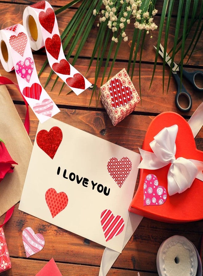 YUJUN 1000 PCS Valentine's Day Heart Stickers Red Roll Heart Self Adhesive Love Decorative Labels Stickers for Valentine's Day Wedding Party Supplies - Image 5